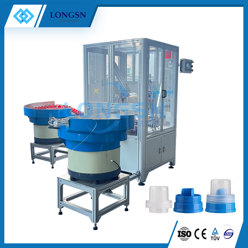 Automatic plastic detergent bottle cap assembly machine